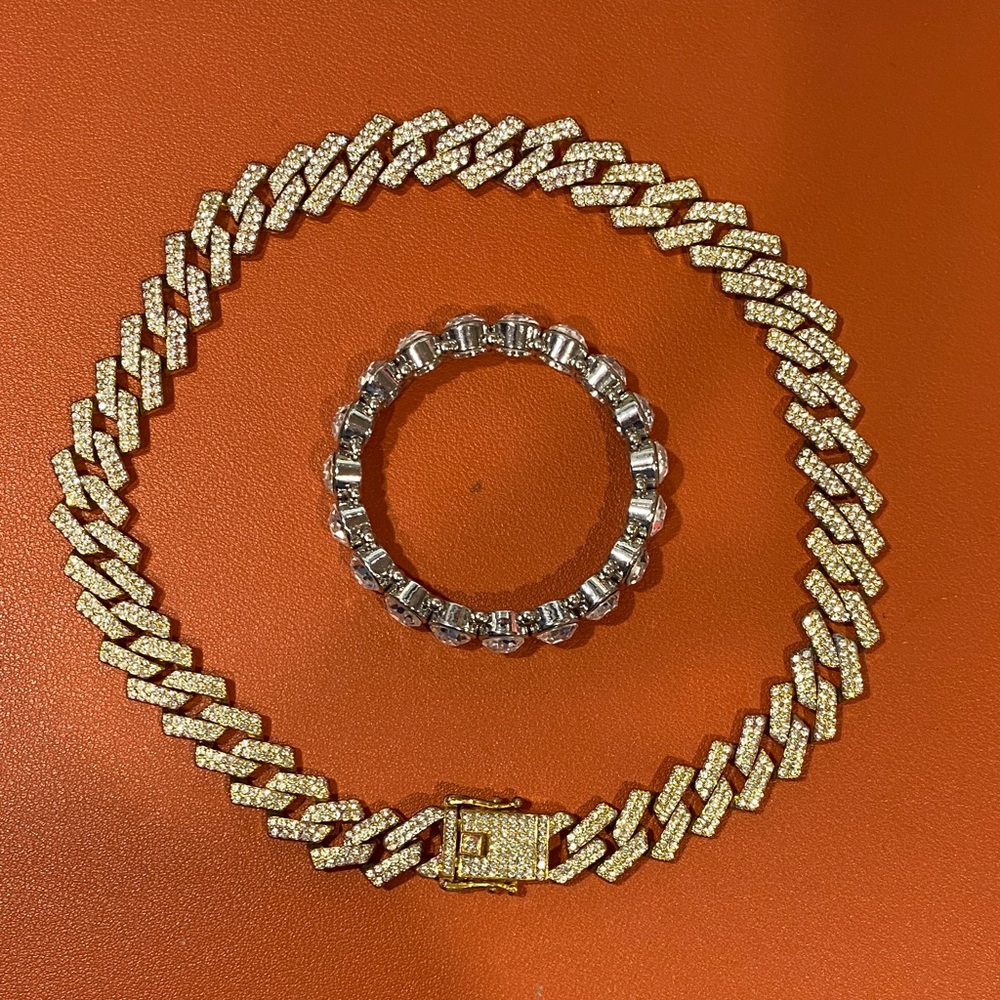 Elegant Gold and Silver Costume Jewelry Set